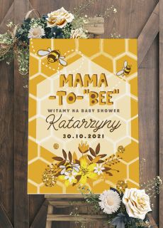 Tablica powitalna BABY SHOWER mama-to-bee