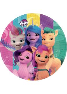 Talerzyki papierowe MY LITTLE PONY Nowe pokolenie 23 cm (8szt.)