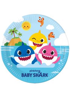 Talerzyki urodzinowe BABY SHARK dla dzieci 23cm (8szt.) 