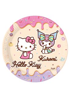 Talerzyki papierowe HELLO KITTY I KUROMI (8szt.)