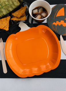 Talerzyki papierowe DYNIA talerzyki halloweenowe talerzyki na halloween halloween talerzyki