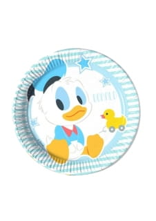 Talerzyki papierowe DISNEY BABY Kaczor Donald 19cm (8szt.)