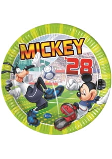 Talerzyki papierowe na dzieci MICKEY GOAL 23cm (8szt.)