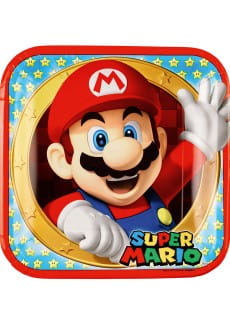Talerzyki na urodziny dzieci SUPER MARIO 23cm (8szt.)