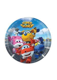 Talerzyki papierowe dla dzieci SUPER WINGS 20cm (8szt.)