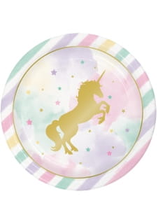 Talerzyki unicorn ZOTY JEDNOROEC 23cm (8szt.)