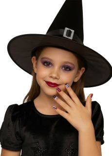 Sztuczne paznokcie dla dziecka WAMPIRKI halloweenowe paznokcie na halloween paznokcie halloweenowe