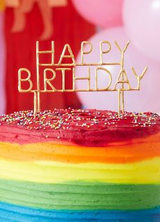 Topper HAPPY BIRTHDAY zimne ognie na tort