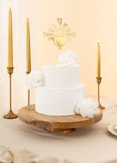 Z�oty topper komunijny IHS topper komunijny dekoracje komunijne topper na tort komunia ozdoby komunijne topper ihs