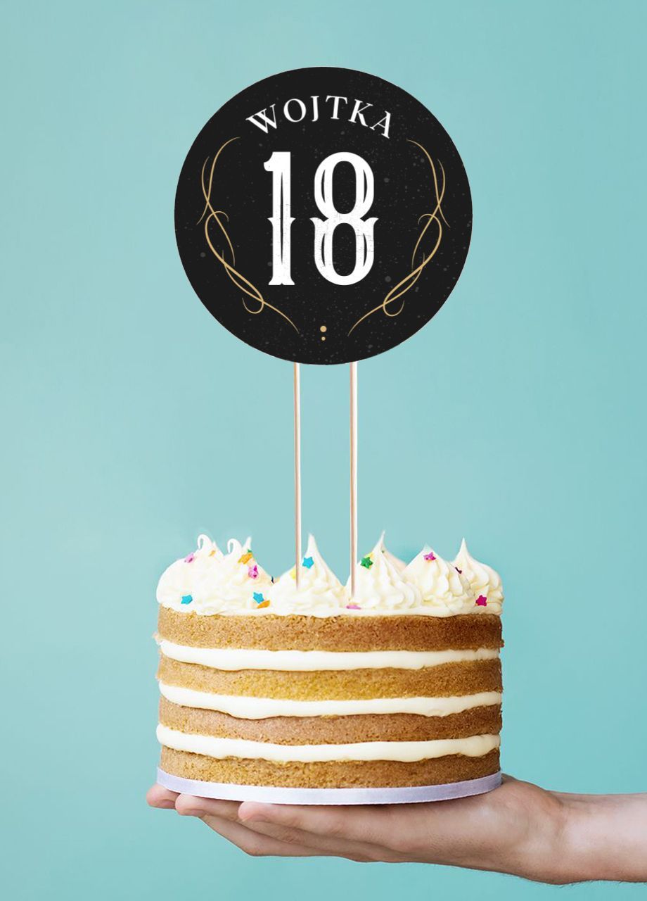 Topper na tort na 18 urodziny DLA CHŁOPAKA