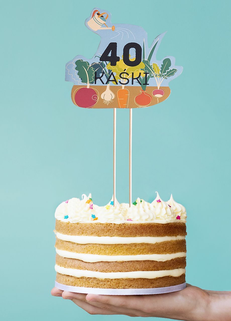 Personalizowany topper na tort DLA OGRODNIKA na urodziny