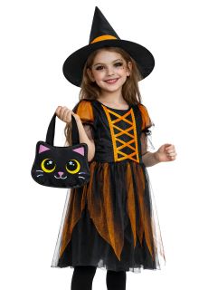 Halloweenowa torba na cukierki CZARNY KOT dodatki na halloween akcesoria na halloween
