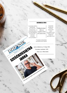 Personalizowane zaproszenia na 60 urodziny DZIENNIK