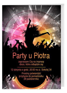 Zaproszenia personalizowane DISCO