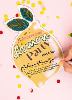 Zaproszenia personalizowane LEMON PARTY (6szt.)