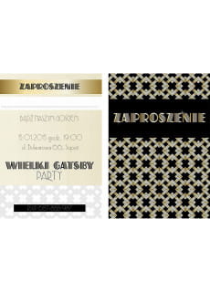 Zaproszenia personalizowane WIELKI GATSBY