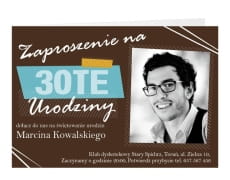 Zaproszenia personalizowane 30 urodziny