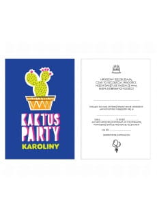 Zaproszenia personalizowane KAKTUS PARTY