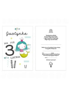 Personalizowane zaproszenia na 3 URODZINY