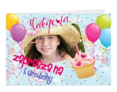 Zaproszenia personalizowane URODZINOWE zaproszenia na urodziny dla dziewczynki zaproszenia urodzinowe