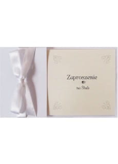 Zaproszenia lubne z kokard (10szt.)