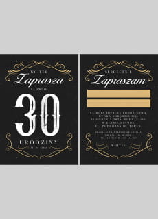 Zaproszenia na 30 URODZINY mczyzny zaproszenia 30 urodziny zaproszenia na 30 urodziny personalizowane