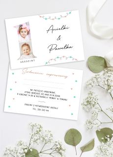 Personalizowane zaproszenie na PIERWSZE URODZINY BLINIAKW