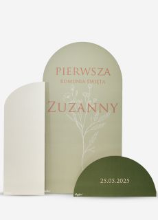 Zestaw dekoracji stojcych TWJ TEKST stand kartonowy cianka do zdj cianka na komuni