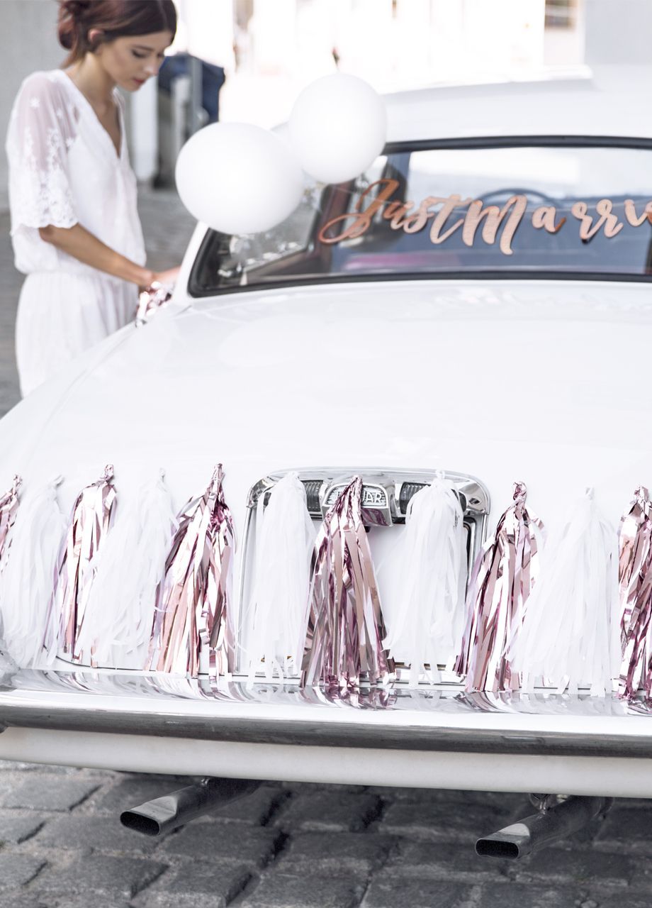 Dekoracje ślubne na samochód JUST MARRIED