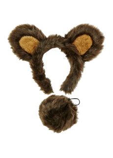 Zestaw Mi� USZY I OGON przebrania za misia opaska uszy misia uszy misia ogon misia przebranie za misia