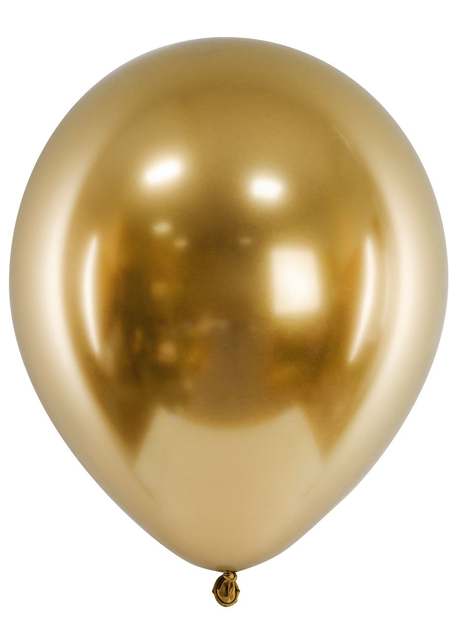 Złote balony chromowane 30 cm (50szt.)