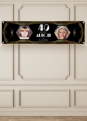 Baner urodzinowy personalizowany OKR�G�E URODZINY dla niej