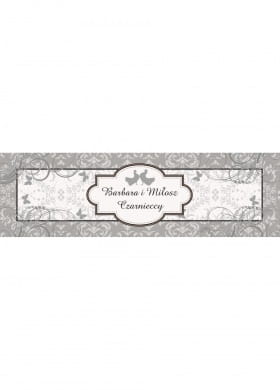Baner personalizowany GOBIE dekoracja sali weselnej - 125cm x 38cm