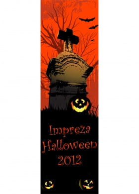 Baner halloween GROBOWIEC -125cm x 38cm
