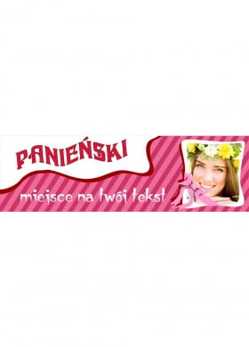 Baner ze zdjciem na wieczr panieski - 125x38cm