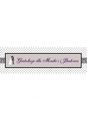 Baner PARA dekoracja sali weselnej - 125cm x 38cm