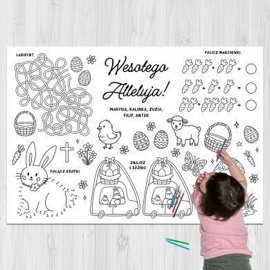 Du�a KOLOROWANKA WIELKANOCNA personalizowana