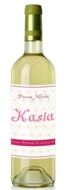 Etykieta na wino z Twoim imieniem na panieński Etykieta na wino z Twoim imieniem na panieński