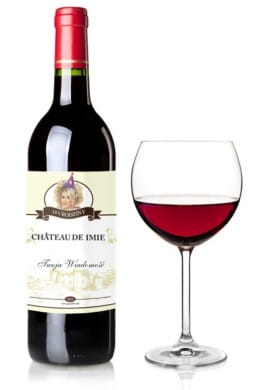 Etykieta na wino z Twoim zdjciem i imieniem naklejka na wino etykieta personalizowana