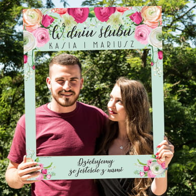 Foto ramka W DNIU ŚLUBU fotoramka na wesele Foto ramka W DNIU ŚLUBU fotoramka na wesele