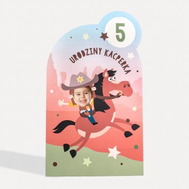 Fotościanka z otworem na głowę dla dzieci DZIKI ZACHÓD Fotościanka z otworem na głowę dla dzieci DZIKI ZACHÓD