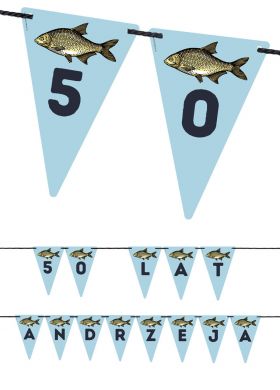 Girlanda personalizowana URODZINY W�DKARZA 9-16 znak�w