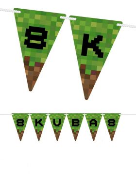 Girlanda na urodziny KOLEKCJA PIXELE 9-16 znaków Girlanda na urodziny KOLEKCJA PIXELE 9-16 znaków