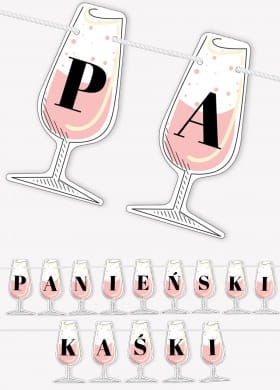 Girlanda personalizowana BUBBLE PARTY girlanda z napisem 4-8 znakw