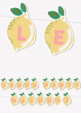 Girlanda personalizowana z w�asnym napisem LEMON PARTY 4-8 znak�w