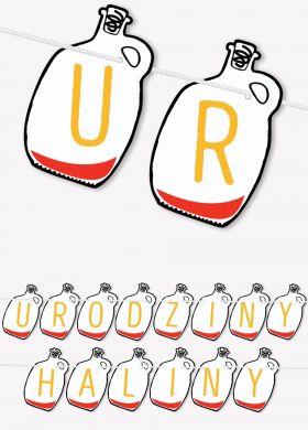 Girlanda personalizowana SAMI SWOI girlanda z własnym napisem 17-24 znaków Girlanda personalizowana SAMI SWOI girlanda z własnym napisem 17-24 znaków