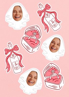 Personalizowane konfetti na WIECZ�R PANIE�SKI ze zdj�ciem dekoracja na wiecz�r panie�ski dekoracja na panie�ski