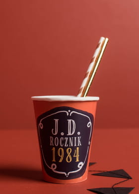 Kubeczki urodzinowe personalizowane whisky JACK (8szt.) Kubeczki urodzinowe personalizowane whisky JACK (8szt.)