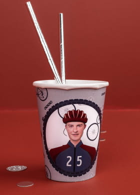 Kubeczki personalizowane na urodziny rowerzysty ROWEROWO (8szt.) Kubeczki personalizowane na urodziny rowerzysty ROWEROWO (8szt.)