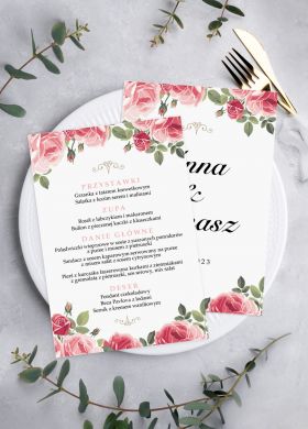 Menu weselne BUKIET RÓŻ Menu weselne BUKIET RÓŻ